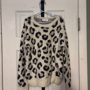 The Children's Place Cream and Black Animal Print Sweater